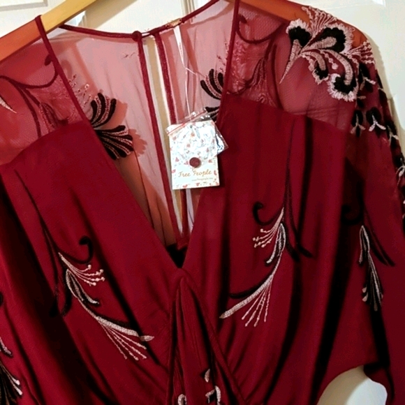 FREE PEOPLE BONJOUR EMBROIDERED DRESS - Picture 4 of 13